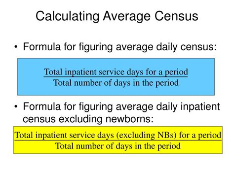 how to calculate average daily census.